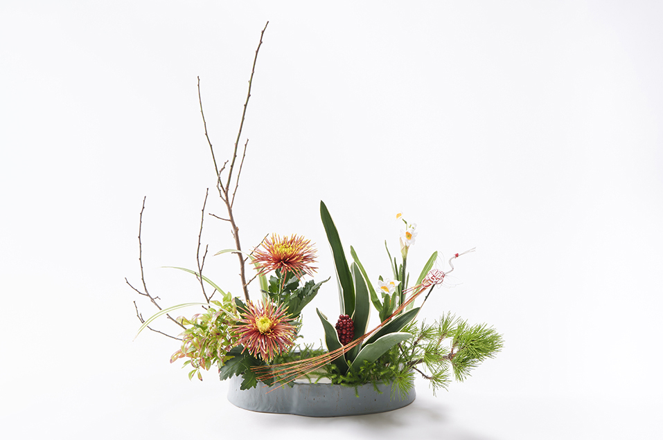 萬古焼の水盤花器 巳-10