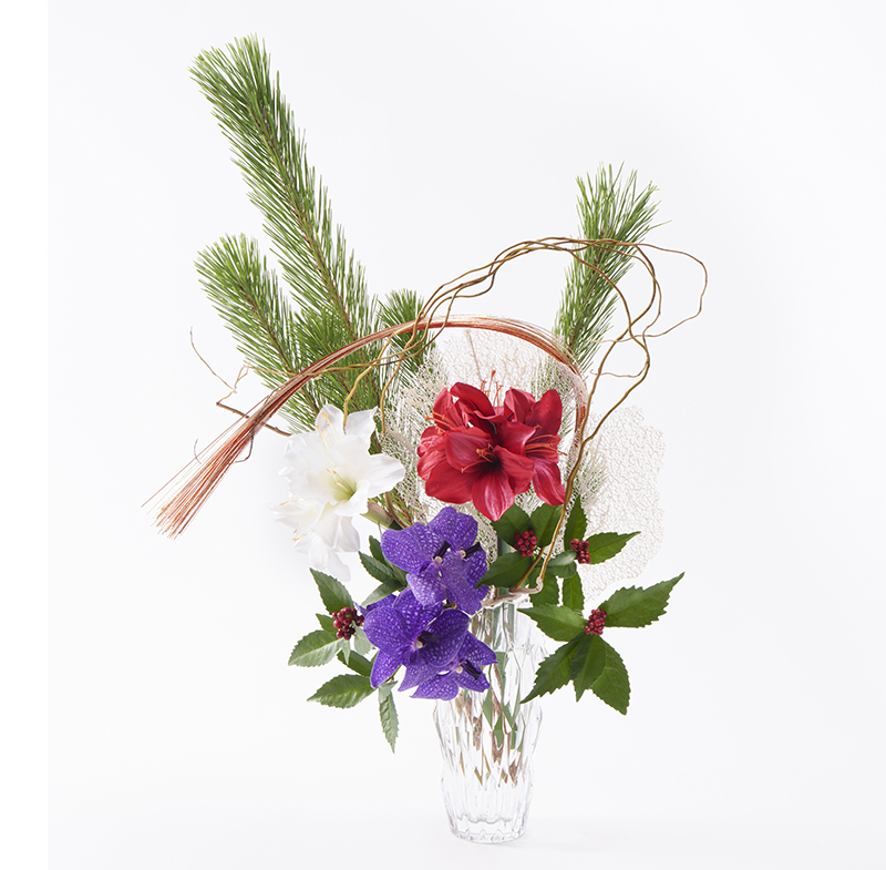 新年の花 手引書付き花材セット8【12/27～29お届け】