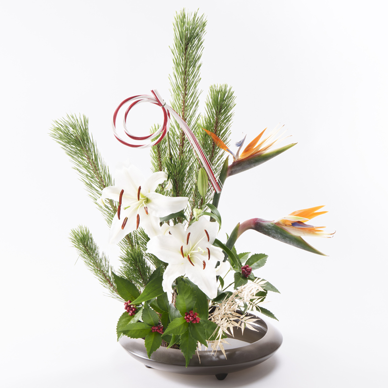 新年の花 手引書付き花材セット6【12/27～29お届け】