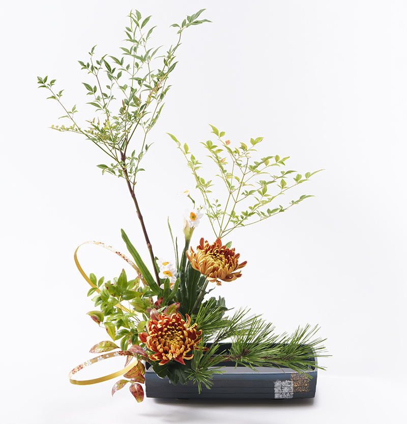 新年の花 手引書付き花材セット4【12/27～29お届け】